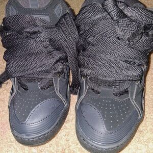 Lanvin Curb Triple Black Mens Sneakers Sz 44